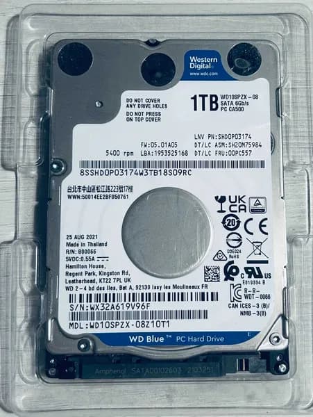 Жёсткий диск WD Blue 1 ТБ для ноутбука